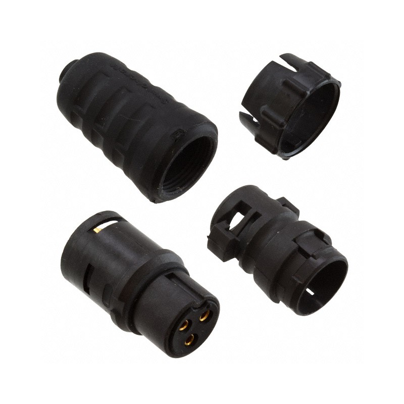 1 pcs : EN3C3F16X - CONN PLUG FMALE 3P GOLD SLDR CUP