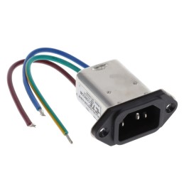 1 pcs : 3-6609008-0 - PWR ENT RCPT IEC320-C14 PNL WIRE