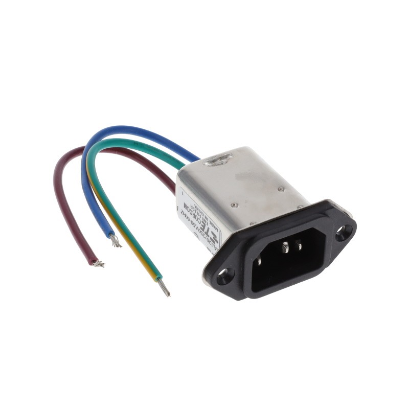 1 pcs : 3-6609008-0 - PWR ENT RCPT IEC320-C14 PNL WIRE