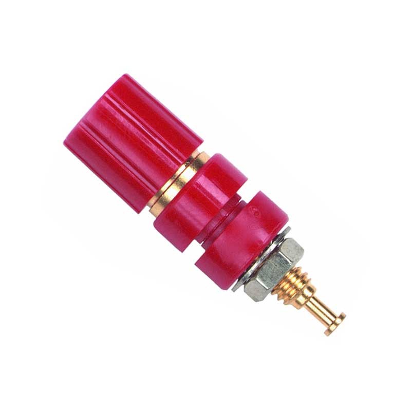 1 pcs : 2382-2 - CONN BIND POST MINI KNURLED RED