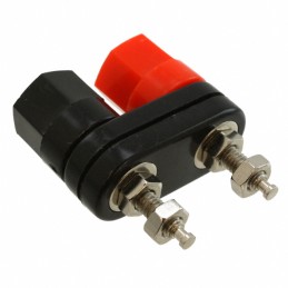 1 pcs : BU-00283 - CONN BIND POST DUAL HEX BLK/RED