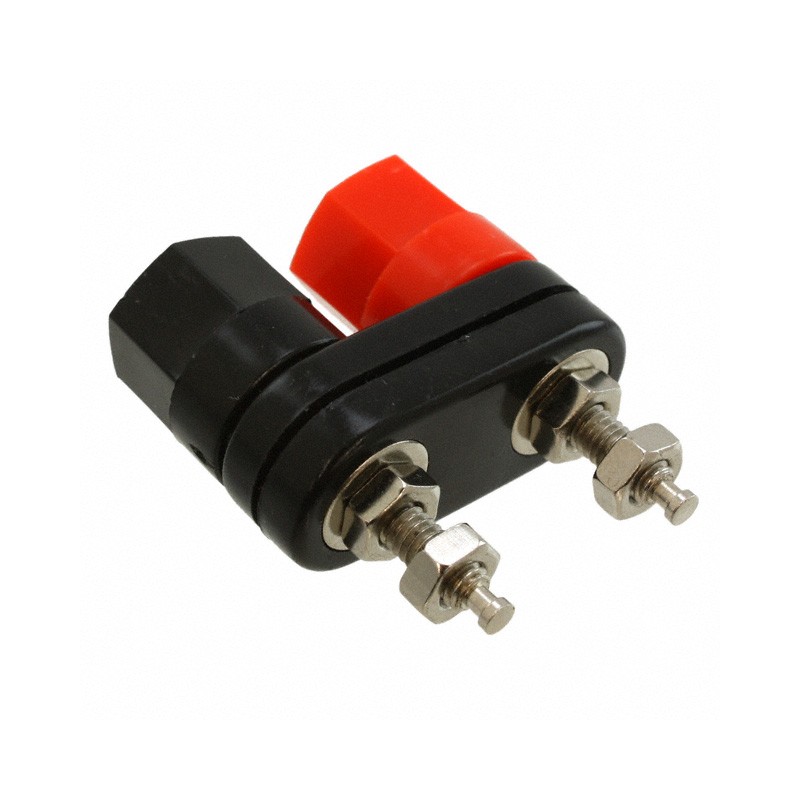 1 pcs : BU-00283 - CONN BIND POST DUAL HEX BLK/RED