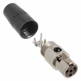 1 pcs : TA4FLX - CONN PLUG FMALE MINI XLR 4P SLDR