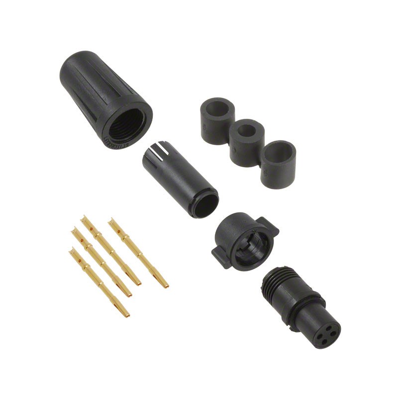 1 pcs : EN2C4F22DCW - CONN PLUG FMALE 4POS GOLD CRIMP