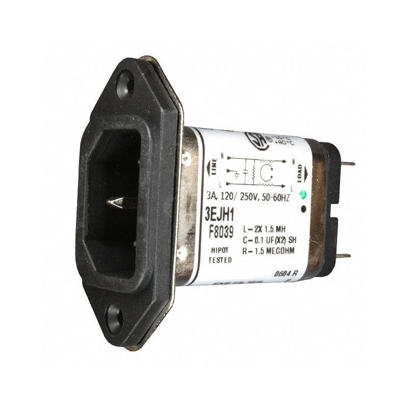 1 pcs : 6609008-2 - PWR ENT RCPT IEC320-C14 PANEL QC