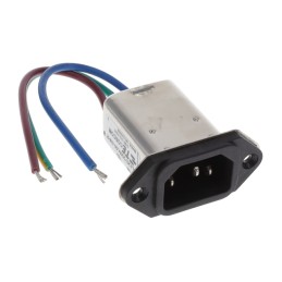 1 pcs : 2-6609008-8 - PWR ENT RCPT IEC320-C14 PNL WIRE