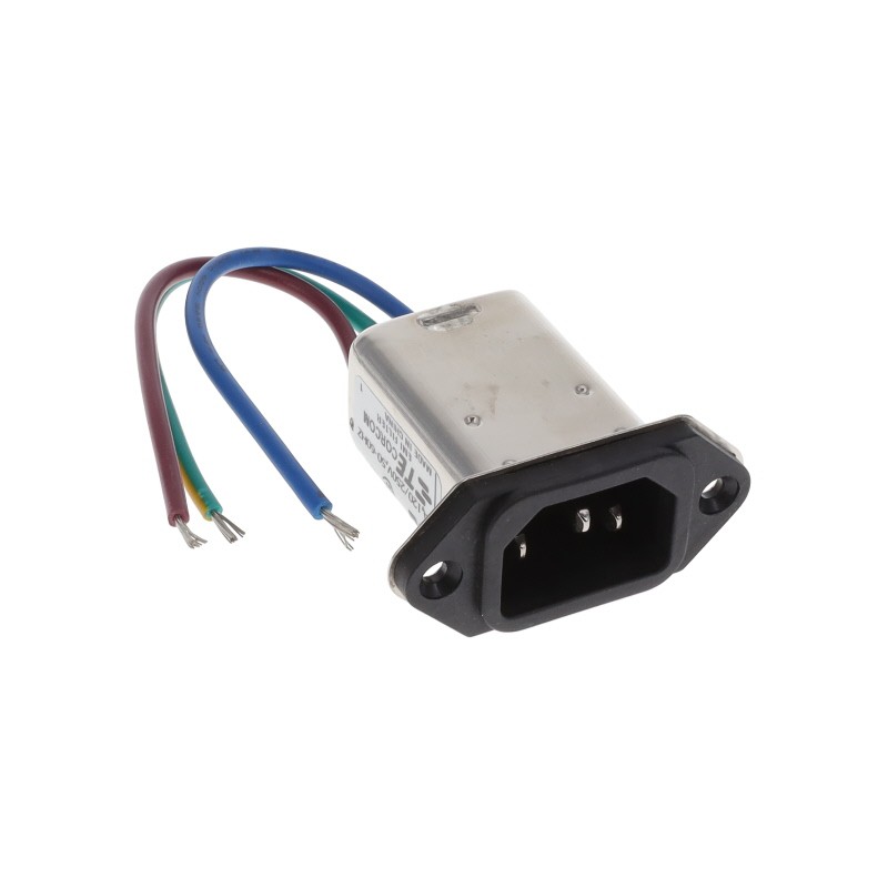 1 pcs : 2-6609008-8 - PWR ENT RCPT IEC320-C14 PNL WIRE