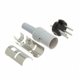 1 pcs : 09GM4MX - CONN PLUG MALE DIN 4POS SOLDER