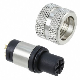 1 pcs : 858-004-203RLS4 - CONN PLUG FMALE 4P GOLD SLDR CUP