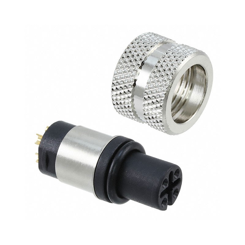 1 pcs : 858-004-203RLS4 - CONN PLUG FMALE 4P GOLD SLDR CUP