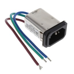 1 pcs : 2-6609008-5 - PWR ENT RCPT IEC320-C14 PNL WIRE