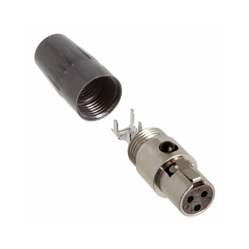 1 pcs : TA3FLX - CONN PLUG FMALE MINI XLR 3P SLDR