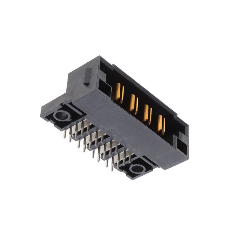 1 pcs : PET-04-01-L-RA-SD - CONN HDR 4POS 6.35MM EDGE RA SLD
