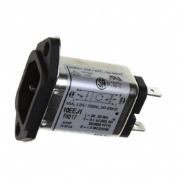 1 pcs : 1-6609006-3 - PWR ENT RCPT IEC320-C14 PANEL QC