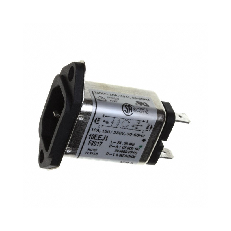 1 pcs : 1-6609006-3 - PWR ENT RCPT IEC320-C14 PANEL QC