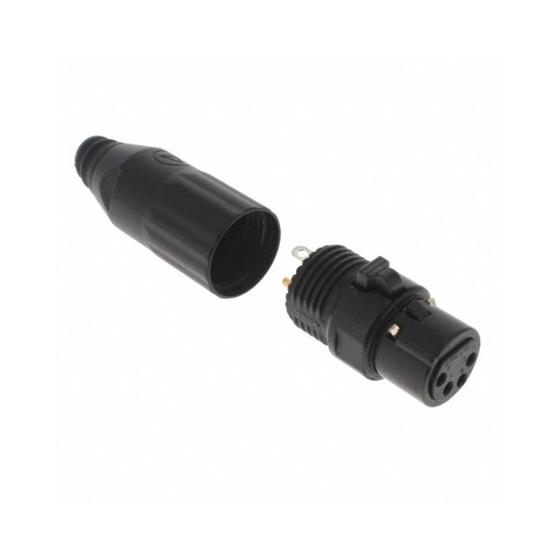 1 pcs : AAA4FBAUZ - CONN PLUG FMALE XLR 4POS SOLDER