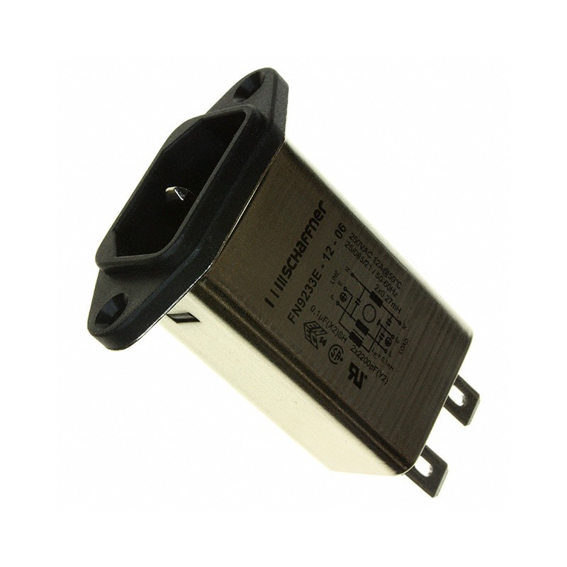 1 pcs : FN9233E-12-06 - PWR ENT RCPT IEC320-C14 PANEL QC