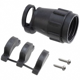 1 pcs : TR16ASR1N - CONN BACKSHELL W/CLMP SZ16 BLACK