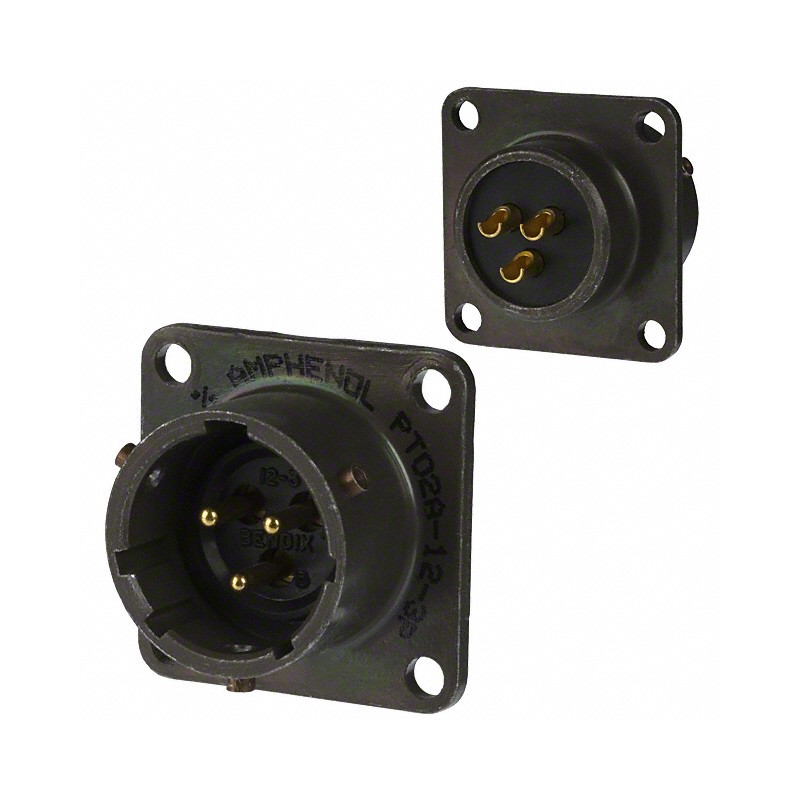 1 pcs : PT02A-12-3P - CONN RCPT MALE 3P GOLD SLDR CUP