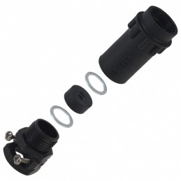 1 pcs : UTG10PG - CONN BACKSH W/CLMP SZ10 BLK PG9