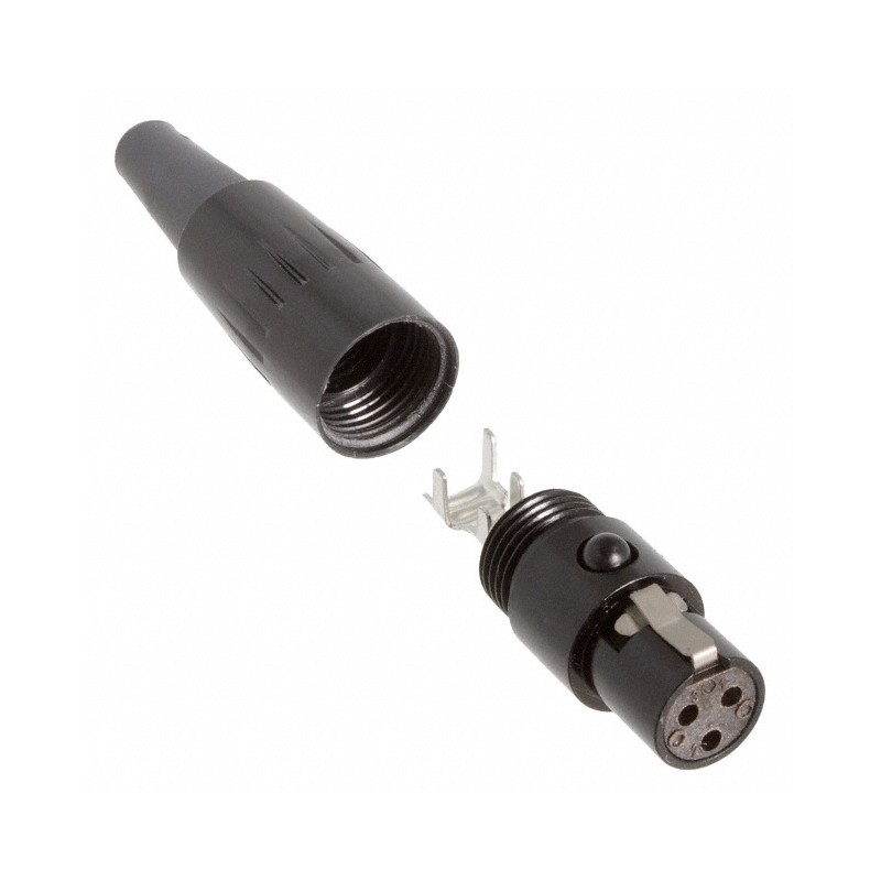 1 pcs : TA3FBX - CONN PLUG FMALE MINI XLR 3P SLDR
