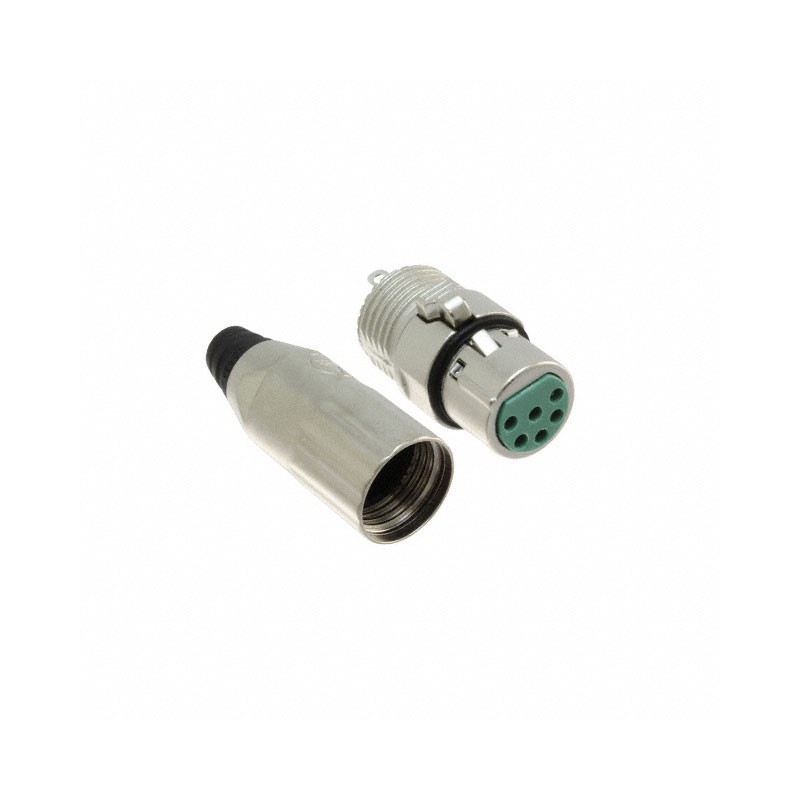 1 pcs : AAA6FZ - CONN PLUG FMALE XLR 6POS SOLDER