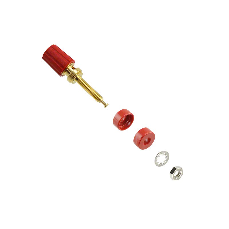 1 pcs : 3770-2 - CONN BIND POST KNURLED RED
