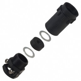 1 pcs : UTG12PG - CONN BACKSH W/CLMP SZ12 BLK PG11