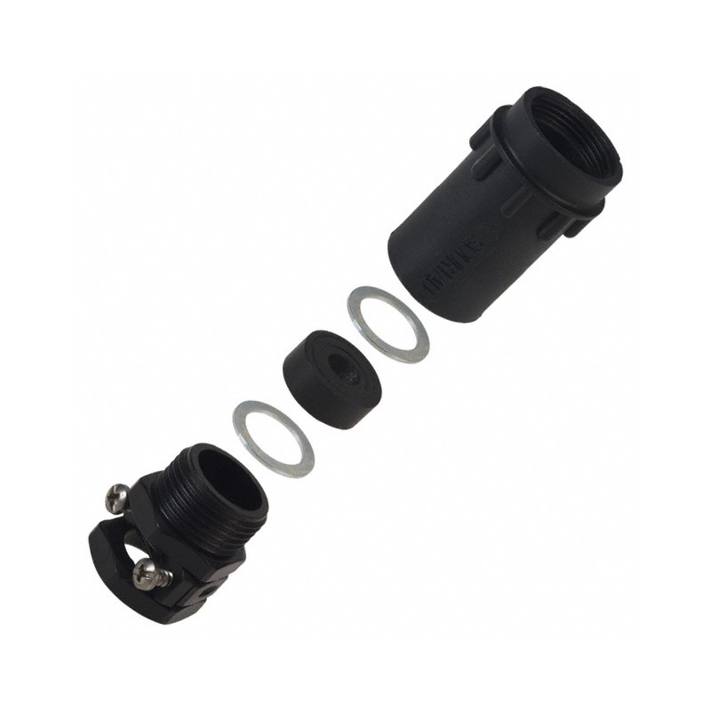 1 pcs : UTG12PG - CONN BACKSH W/CLMP SZ12 BLK PG11