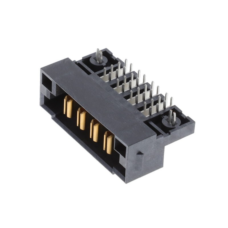 1 pcs : PET-04-01-S-RA-LC - CONN HDR 4POS 6.35MM EDGE RA SLD