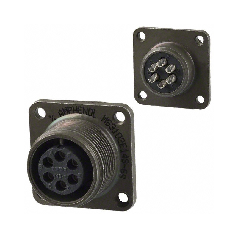 1 pcs : MS3102E14S-6S - CONN RCPT FMALE 6P SILV SLDR CUP