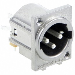 1 pcs : F3MRAF - CONN RCPT MALE XLR 3P SILV SLDR