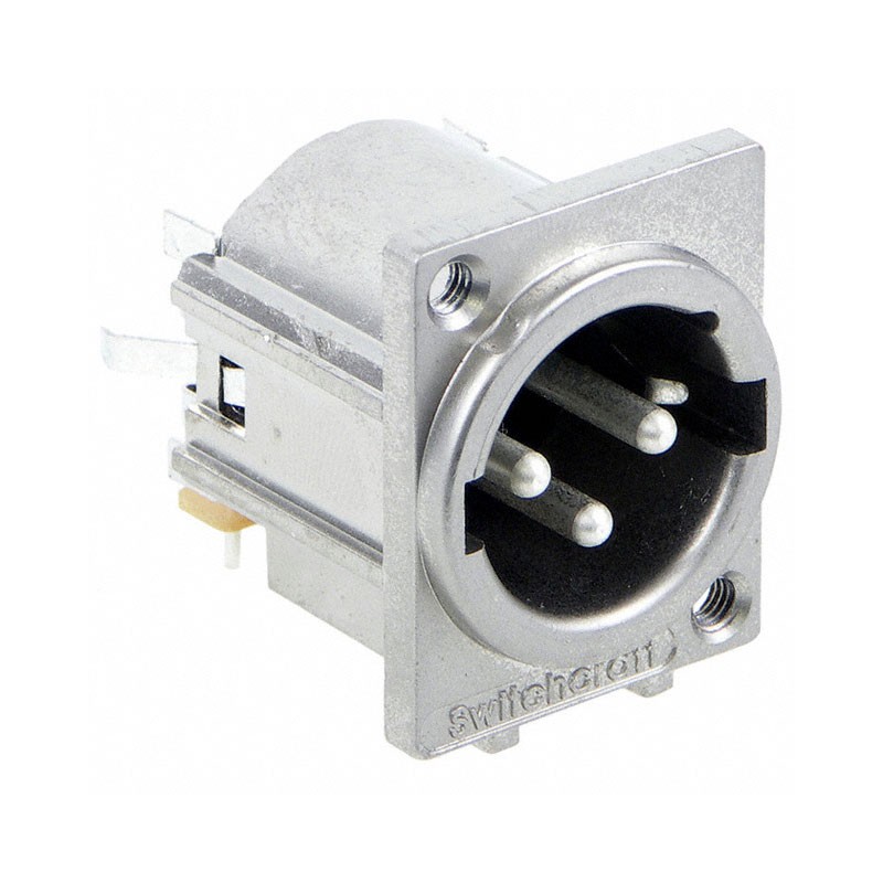 1 pcs : F3MRAF - CONN RCPT MALE XLR 3P SILV SLDR