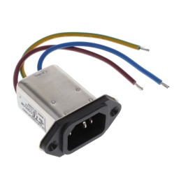 1 pcs : 3-6609006-3 - PWR ENT RCPT IEC320-C14 PNL WIRE