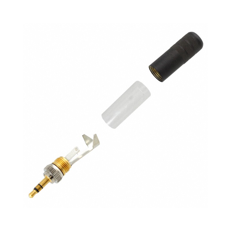 1 pcs : 35HDLBAU - CONN PLUG STEREO 3.5MM 3COND