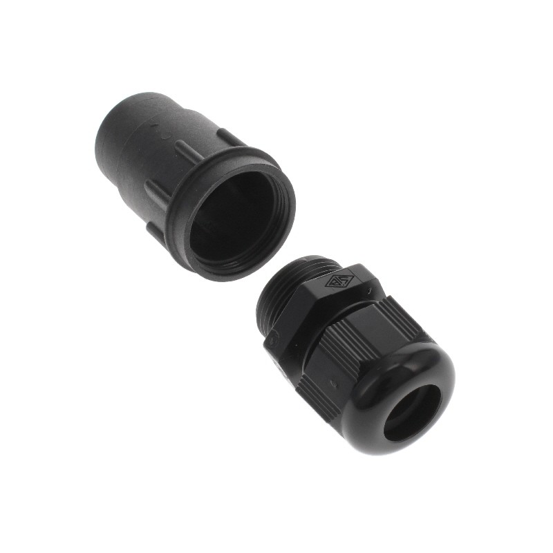 1 pcs : UTG18ST - CONN BACKSH W/CLMP SZ18 BLK PG16