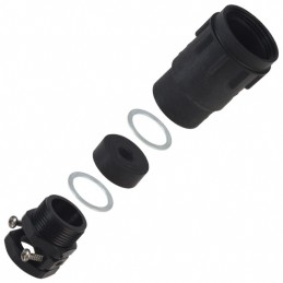 1 pcs : UTG18PG - CONN BACKSH W/CLMP SZ18 BLK PG16