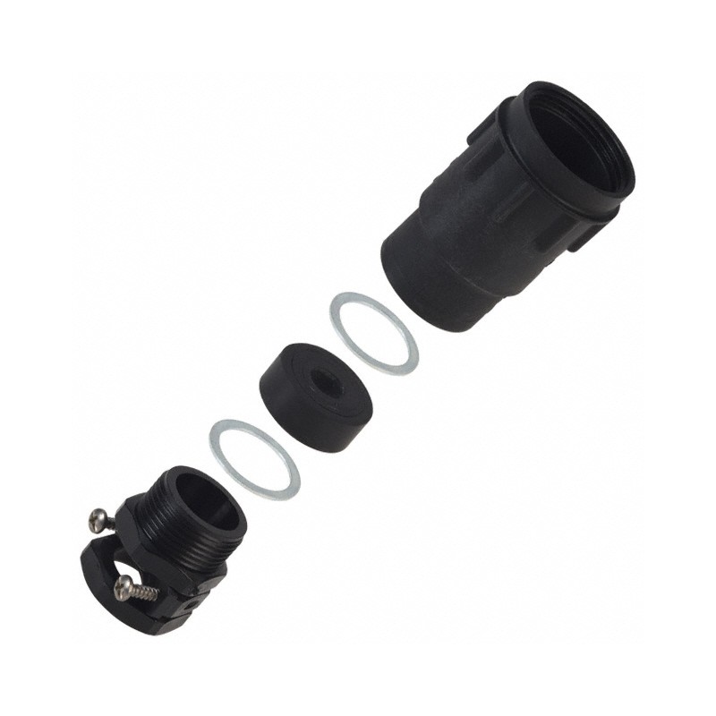 1 pcs : UTG18PG - CONN BACKSH W/CLMP SZ18 BLK PG16