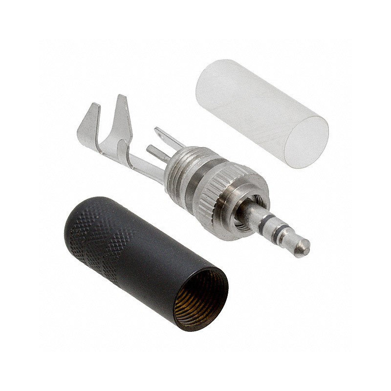 1 pcs : 35HDLBN - CONN PLUG STEREO 3.5MM 3COND