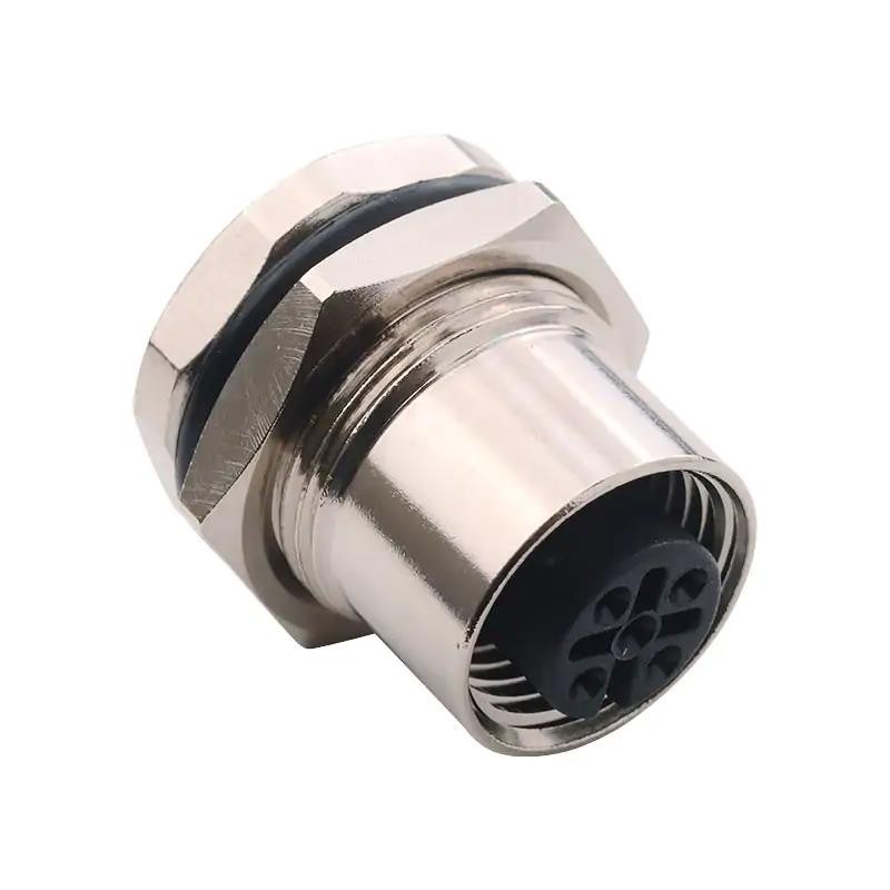 1 pcs : 859-005-20SR004 - M12 5P A-CODE FEMALE PANEL SC SS