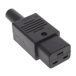 1 pcs : 3-109-087 - PWR ENT PLUG IEC320-C19 STR SCRW