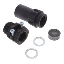 1 pcs : 192900-0636 - CONN BACKSHELL W/CLMP SZ10 BLACK