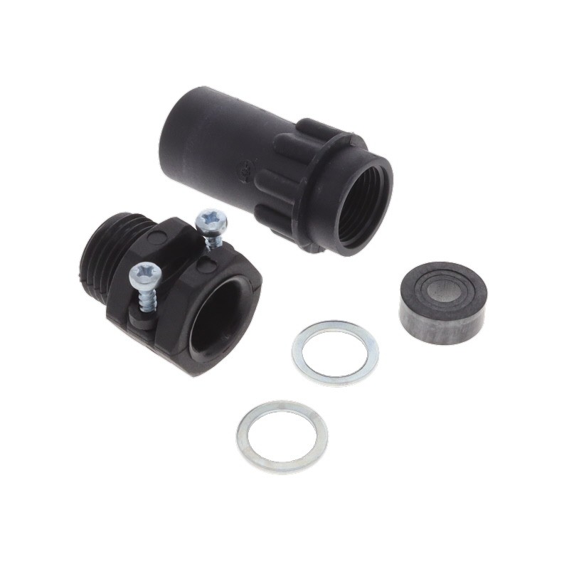 1 pcs : 192900-0636 - CONN BACKSHELL W/CLMP SZ10 BLACK