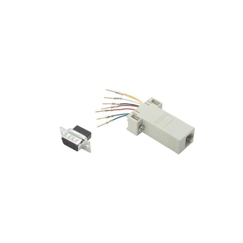 1 pcs : RBA098M - ADAPTOR KIT DB9M/RJ45 JACK