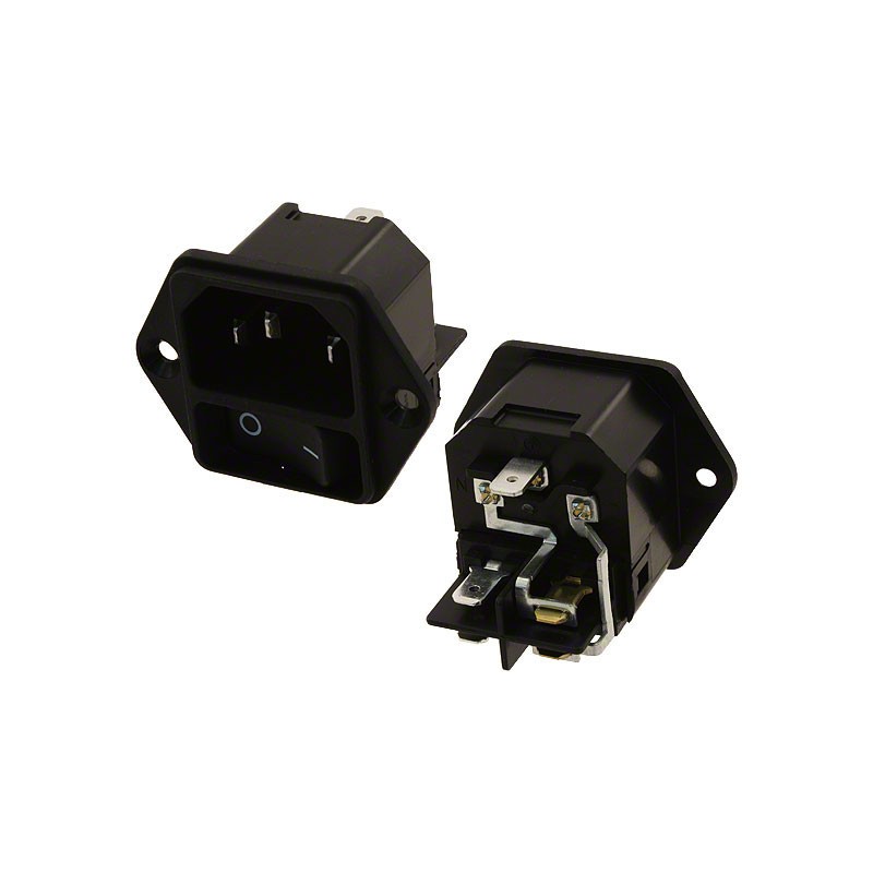 1 pcs : DC11.0001.001 - PWR ENT MOD RCPT IEC320-C14 PNL