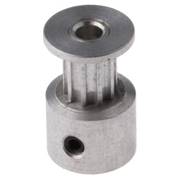 1 pcs - RS PRO Timing Belt Pulley, Aluminium, Zinc Plated Steel 6.4mm Belt Width x 2mm Pitch, 10 Tooth