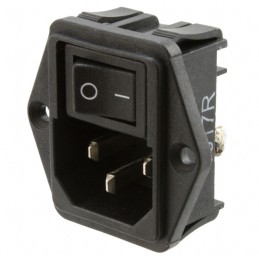 1 pcs : 1-1609112-4 - PWR ENT MOD RCPT IEC320-C14 PNL