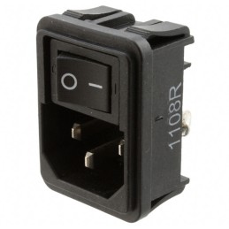 1 pcs : 1-1609112-3 - PWR ENT MOD RCPT IEC320-C14 PNL