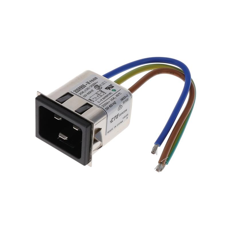 1 pcs : 20SRBS8-W - PWR ENT RCPT IEC320-C20 PNL WIRE