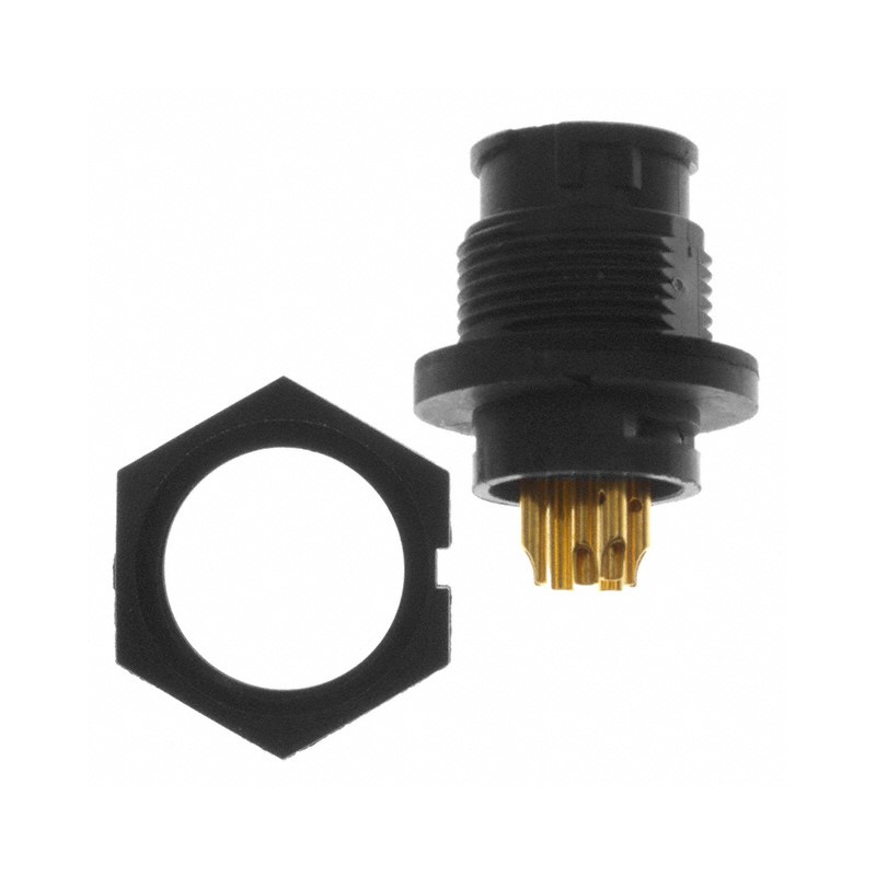 1 pcs : EN3P6FX - CONN RCPT FMALE 6P GOLD SLDR CUP